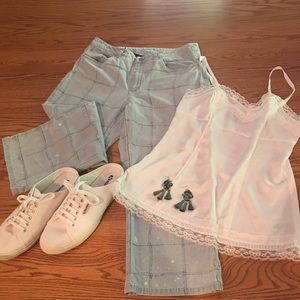 Patchwork Jeans Vintage Ralph Crop Denim